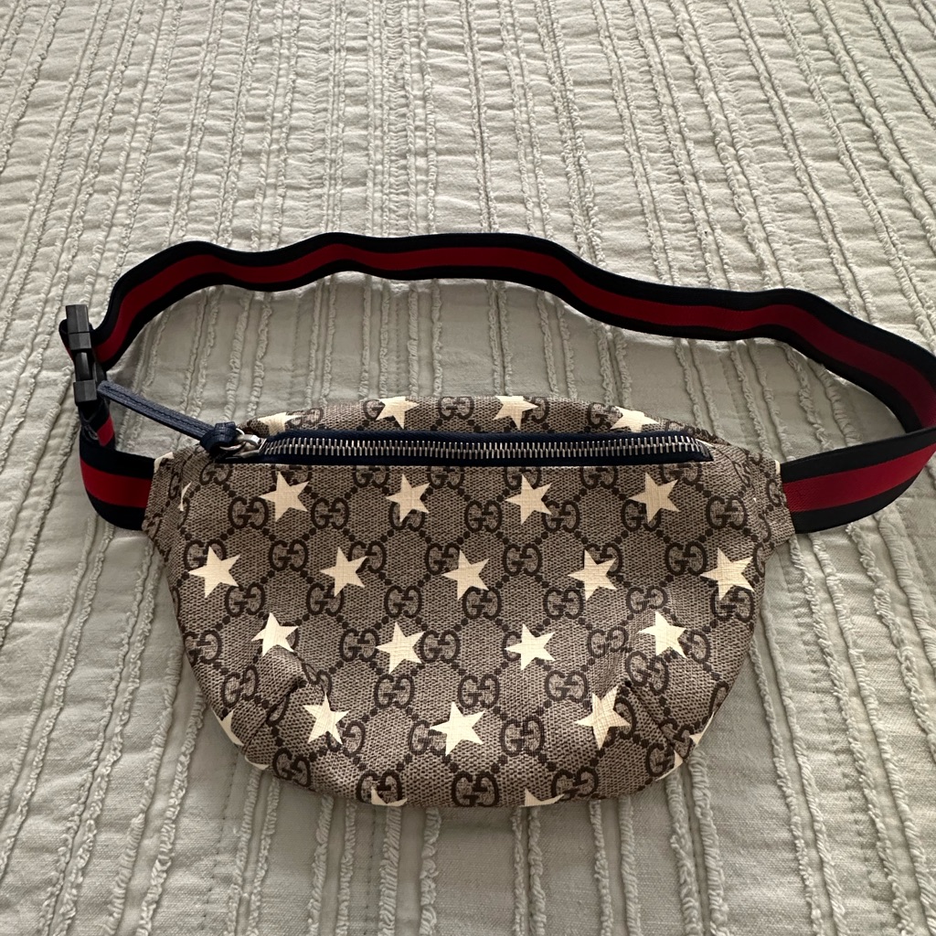 Gg Supreme Monogram Stars Childrens Belt Bag